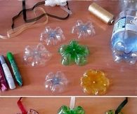 DIY Snowflake Ornaments Using Plastic Bottles
