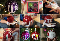 Create your own snowman handprint ornament