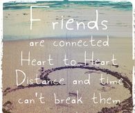 Friends are connected heart to heart