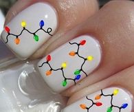 Christmas Light Nails