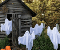 Halloween Garden Ghosts