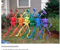 Purple Skeleton Going the Extra Mile...