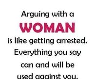Arguing with a woman