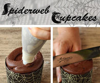 DIY Spider Web Cupcakes