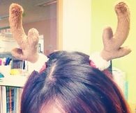 Reindeer barrettes 