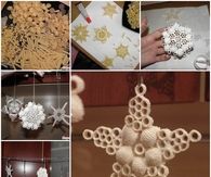 Pasta Snowflake Christmas Ornament