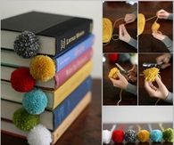 Pompom DIY Bookmarks