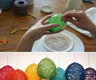 Colorful Craft Yarn Balloons
