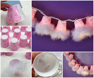 Plastic cup garland lights