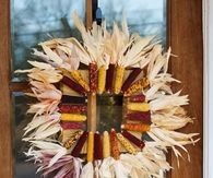 DIY Square Indian Corn Wreath