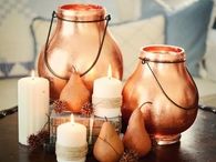 Lanterns Made Glamorous with Copper Leaf from Craft Store
