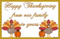 Happy Thanksgiving From Our Family to Yours