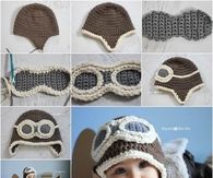 Crochet DIY Aviator Hat