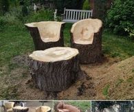 DIY Tree Trunk Furniture