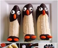 Penguin banana snack