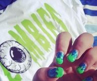 Green slime nails