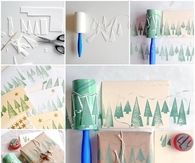 Christmas Tree Lint Roller Stamps