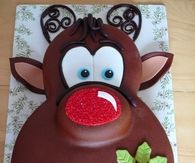 Rudolph The Red Nose Reindeer Cake