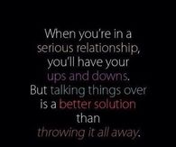 Talking things over in a relationship