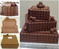 Chocolate Wedding Block Cake