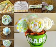 DIY Washcloth Lollipops