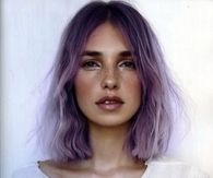 Short purple cute cut