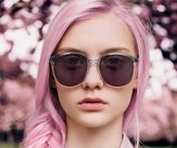 Long pink braided tied hair