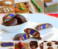 Rainbow Chocolate Peppermint Patties