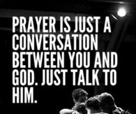 Prayer is just a conversation