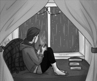 Cozy inside watching the snow