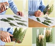 Evergreen Candle Holder for Christmas