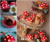 Create your own Toadstool cupcake stand