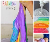 How to make your own Rainbow Slime for Kids