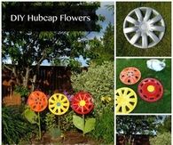 Using Hubcaps In The Garden As Decoration