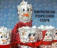 Snowman Popcorn Cups