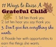 11 ways to raise a gratefful kid
