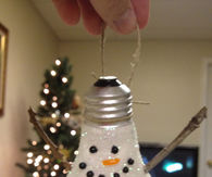 Light Bulb Snowmen Ornaments