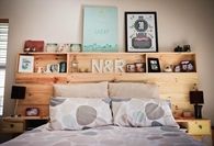 Creating pallet headboard shelves ideas