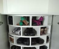 Lazy Susan Shoe Organization