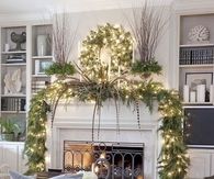 Christmas Wreath Mantle