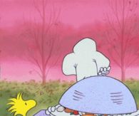 Snoopy Showing Woodstock the Turkey