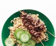 Beef Satay and Ramen noodles
