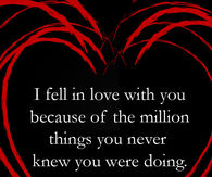 Fell in love with you 