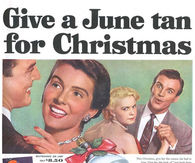 Retro Xmas Ad - Give a June Tan for Christmas