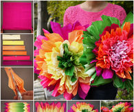 How to put together paper crepe flowers