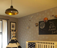 Traditional space theme nursery