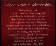 I don't want a relationship