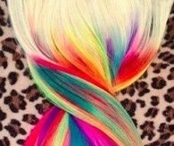Rainbow Streaked Hair
