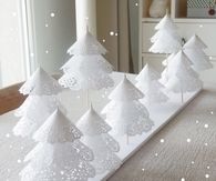 DIY Doily Christmas Trees