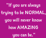 Trying to be normal